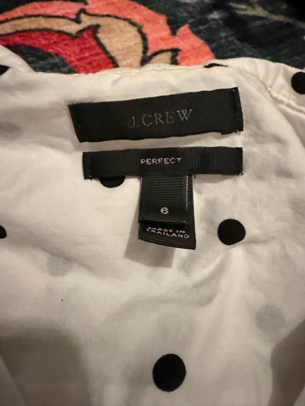 J.Crew Perfect Shirt Polka Dot Button Down Size 6 - Picture 3 of 6
